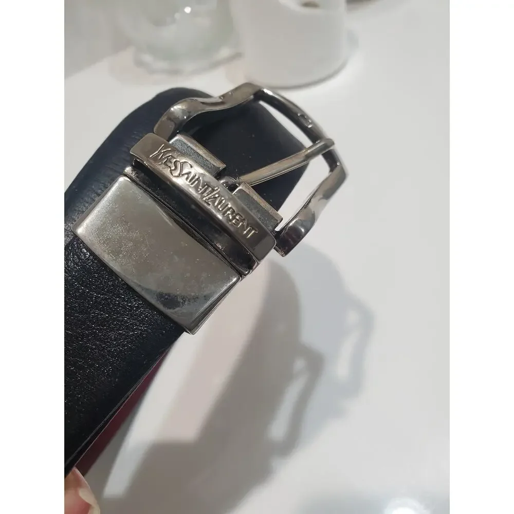 Vintage Yves Saint Laurent Reversible Leather Belt size 36